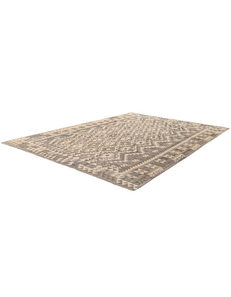 Detail image of 7' 1 x 10'  Hand Woven Kilim Maymana Wool Rug