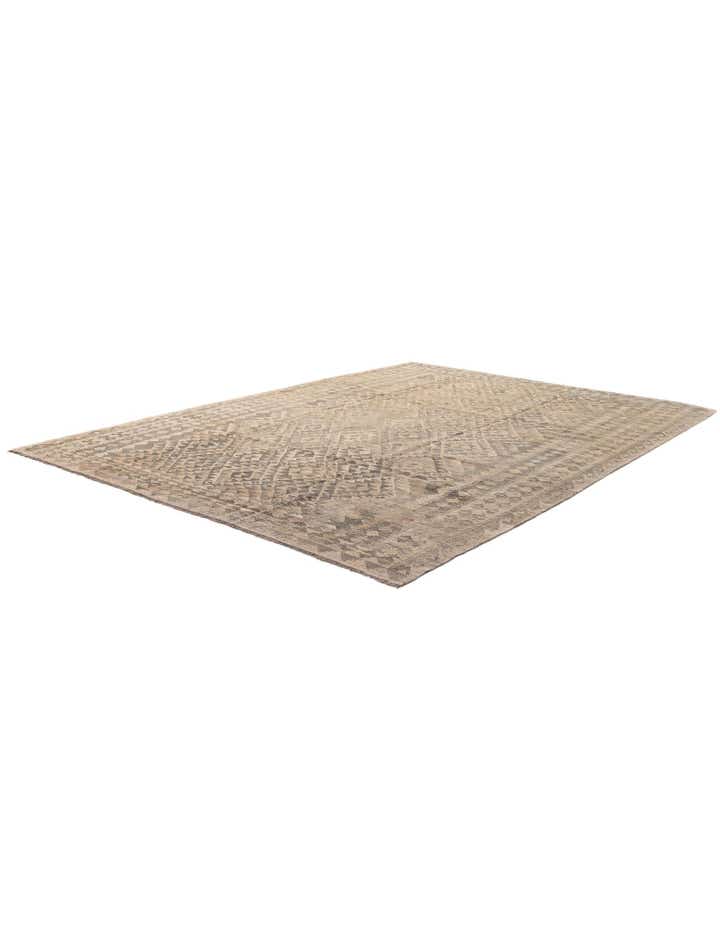 7' 3 x 10' 3 Hand Woven Kilim Maymana Wool Rug