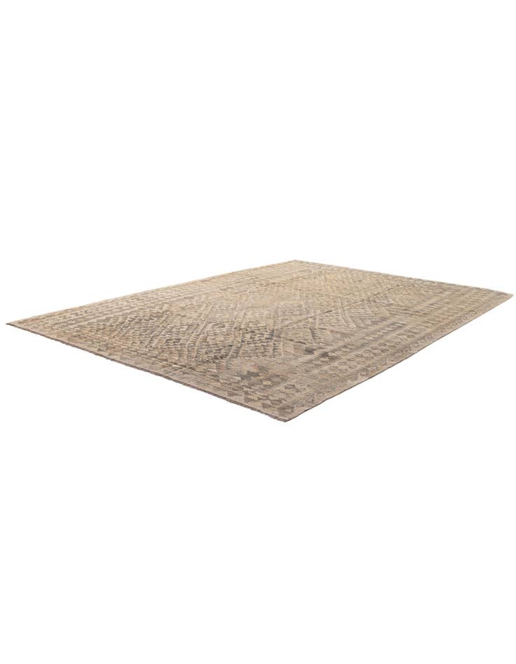 Detail image of 7' 3 x 10' 3 Hand Woven Kilim Maymana Wool Rug