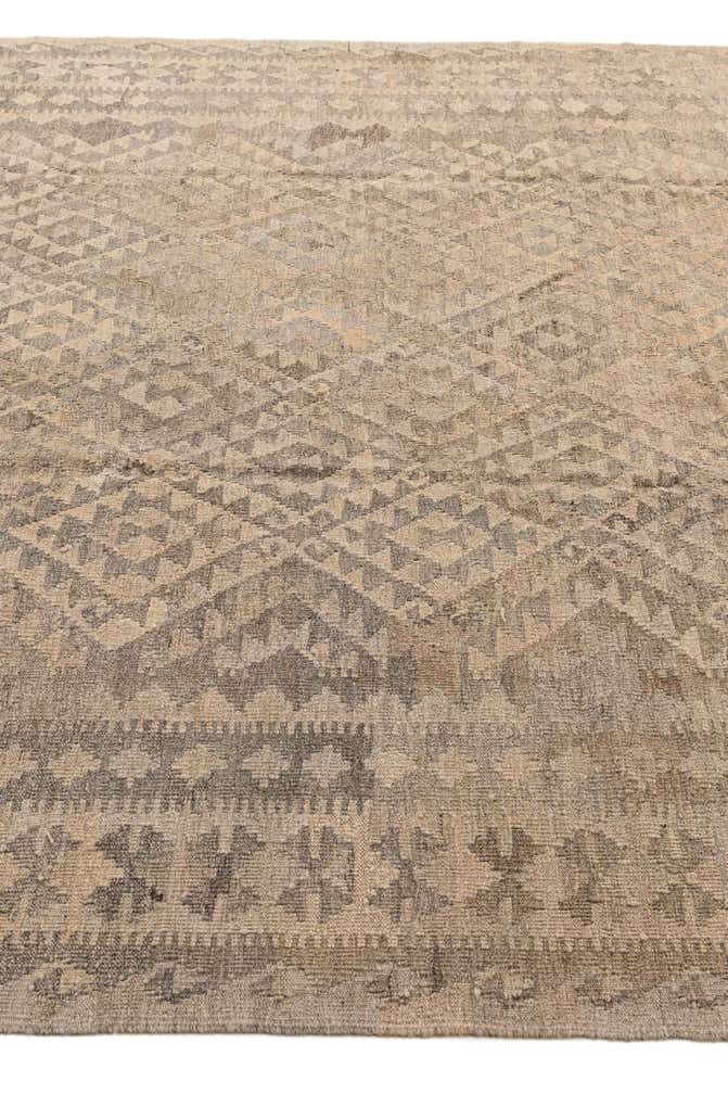 7' 3 x 10' 3 Hand Woven Kilim Maymana Wool Rug