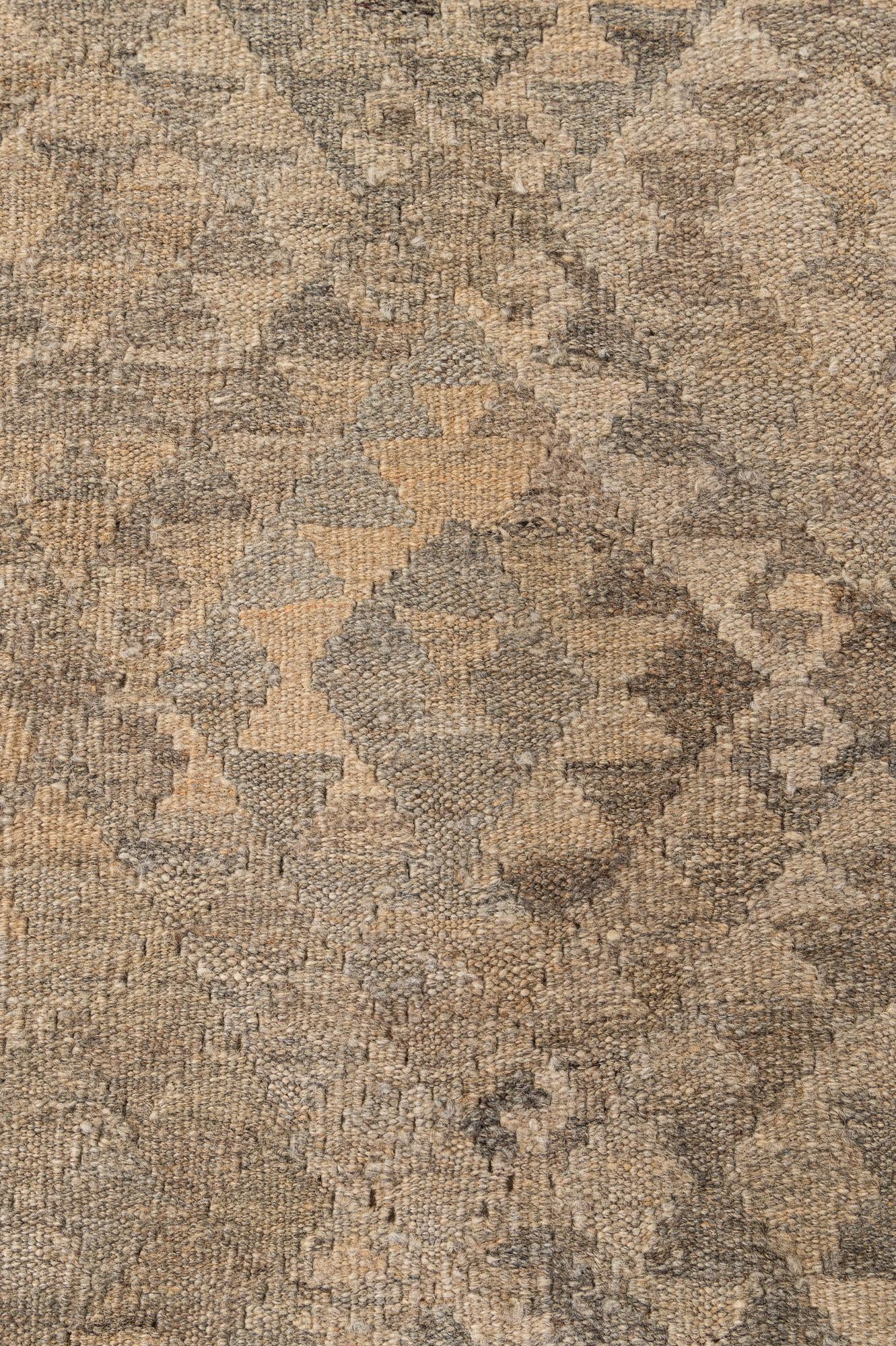 7' 3 x 10' 3 Hand Woven Kilim Maymana Wool Rug