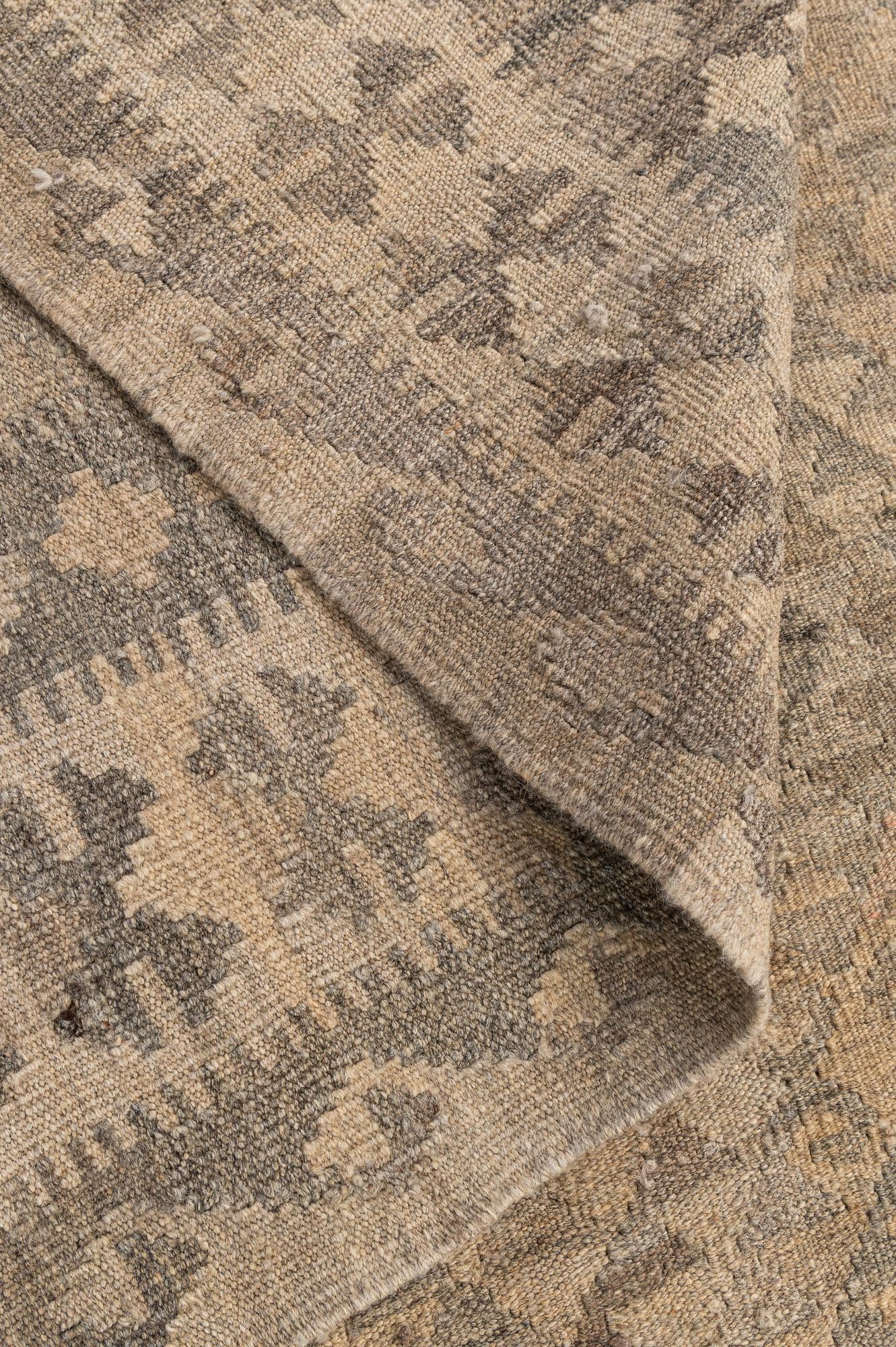 7' 3 x 10' 3 Hand Woven Kilim Maymana Wool Rug