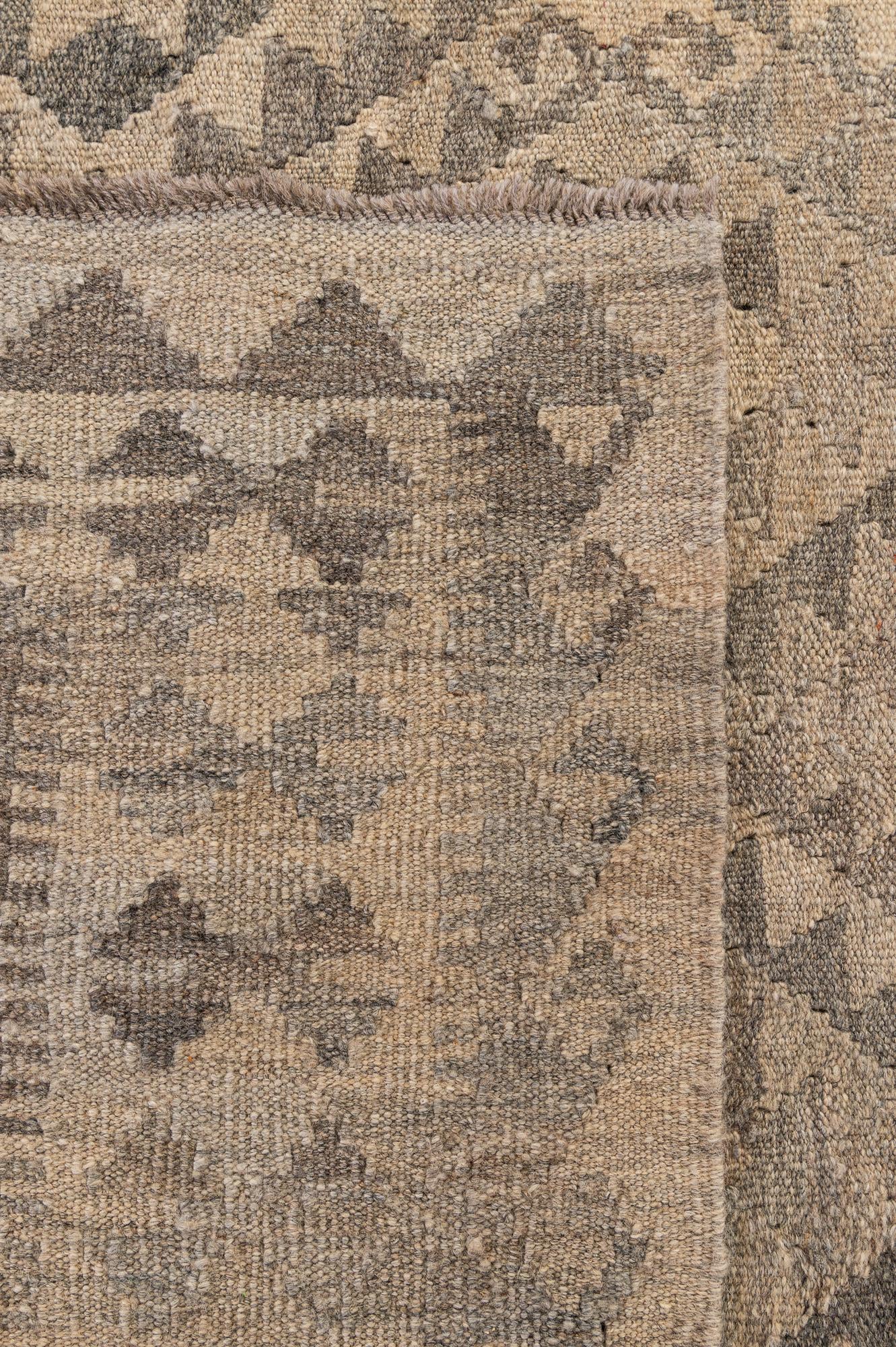 7' 3 x 10' 3 Hand Woven Kilim Maymana Wool Rug
