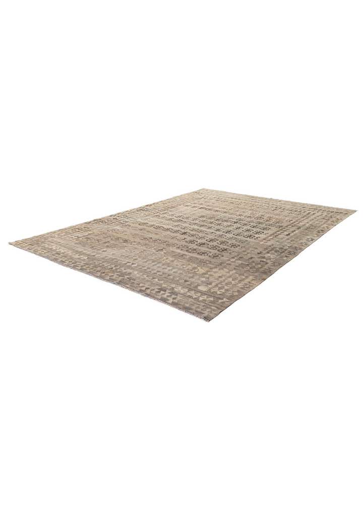 8' 3 x 11' 8 Hand Woven Kilim Maymana Wool Rug
