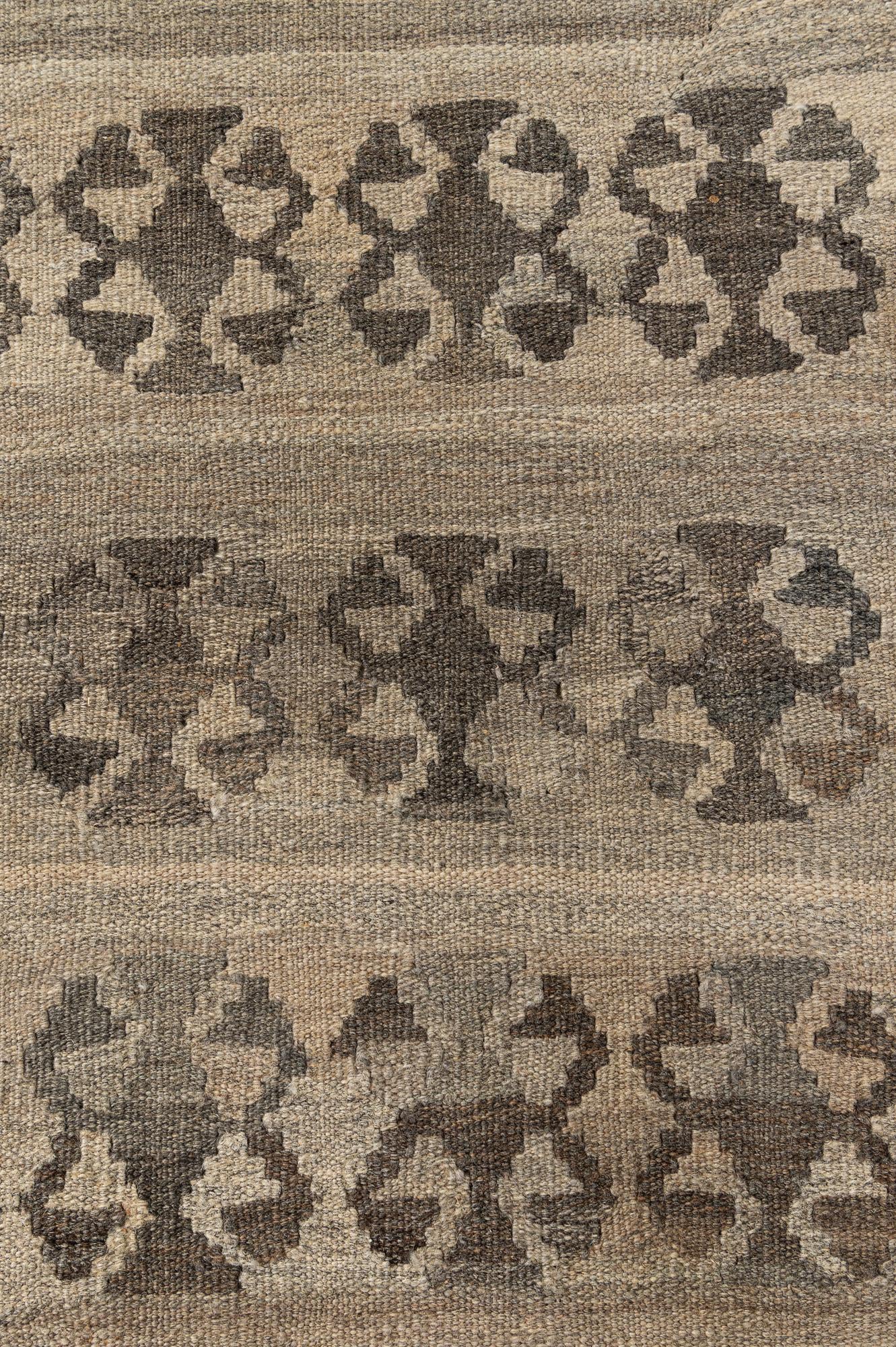 8' 3 x 11' 8 Hand Woven Kilim Maymana Wool Rug
