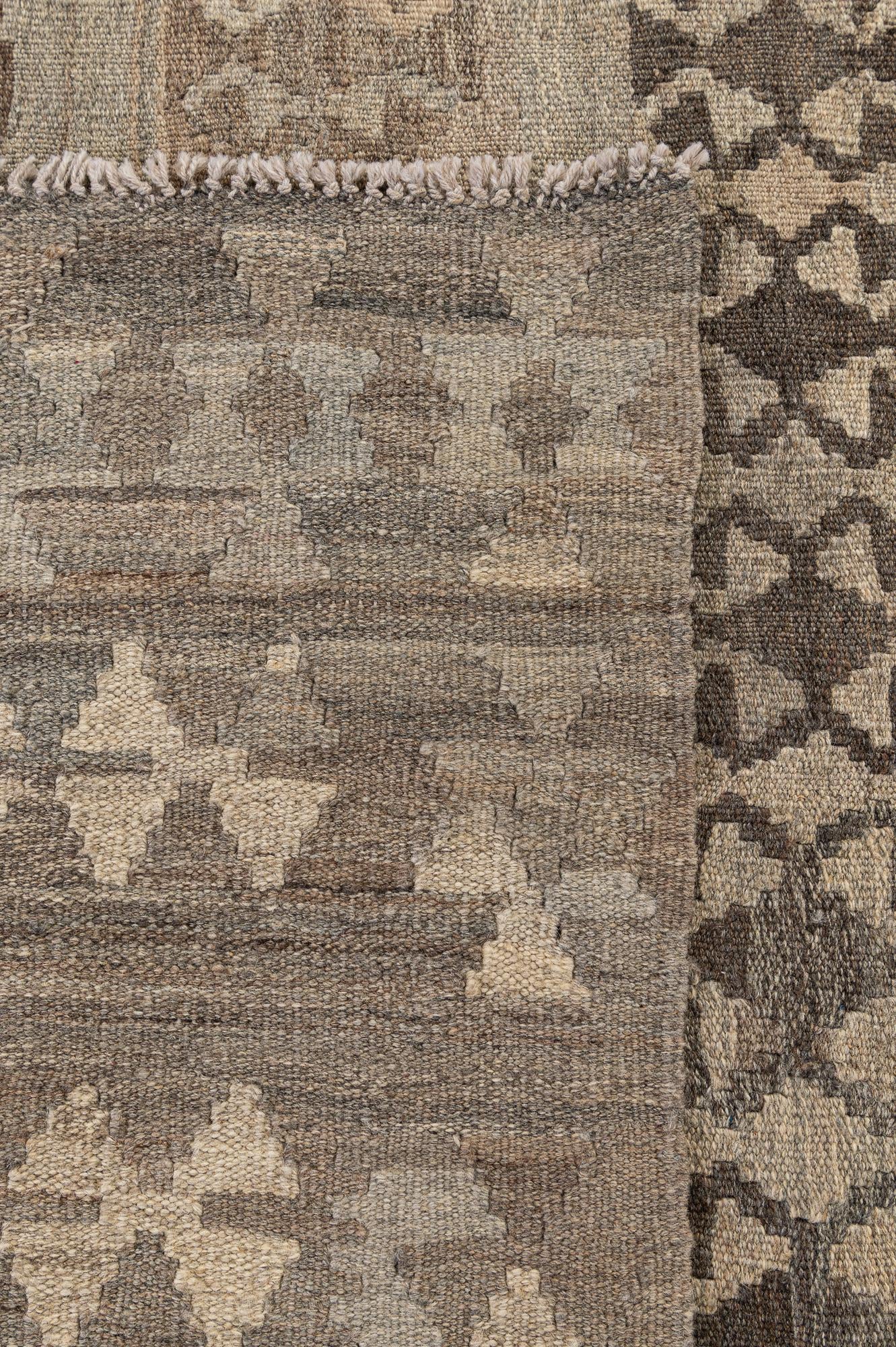 8' 3 x 11' 8 Hand Woven Kilim Maymana Wool Rug