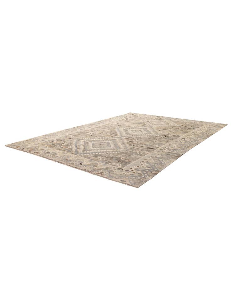 Detail image of 8' x 12'  Hand Woven Kilim Maymana Wool Rug