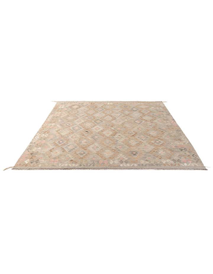 8' 4 x 9' 5 Hand Woven Kilim Maymana Wool Rug
