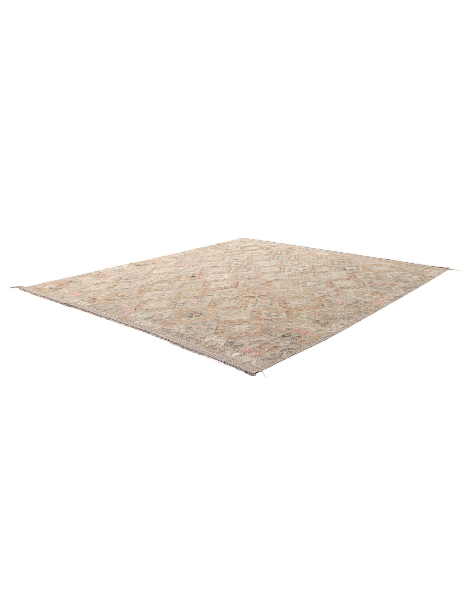 8' 4 x 9' 5 Hand Woven Kilim Maymana Wool Rug