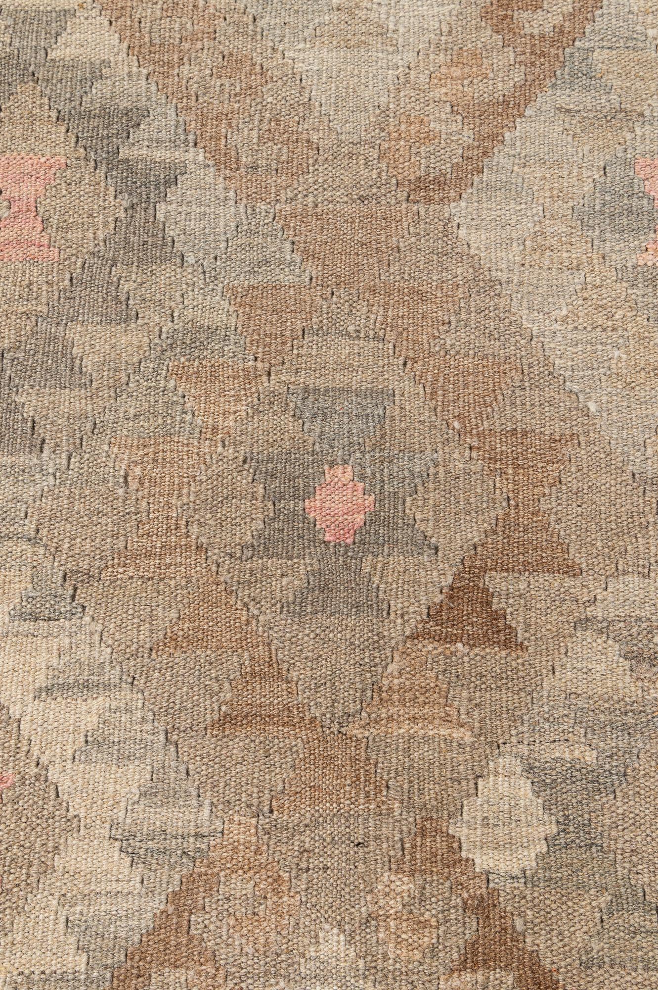 8' 4 x 9' 5 Hand Woven Kilim Maymana Wool Rug