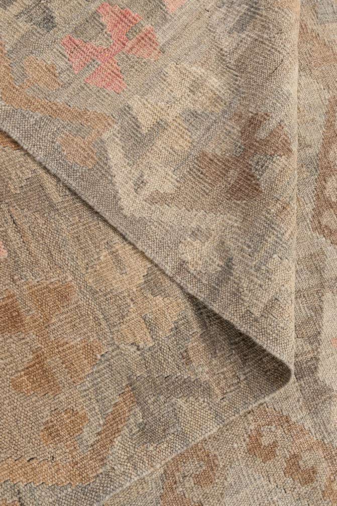 8' 4 x 9' 5 Hand Woven Kilim Maymana Wool Rug