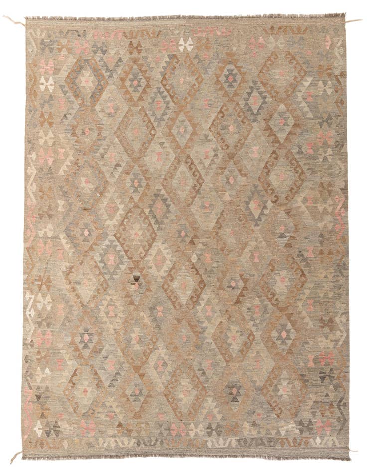 Detail image of 8' 4 x 9' 5 Hand Woven Kilim Maymana Wool Rug