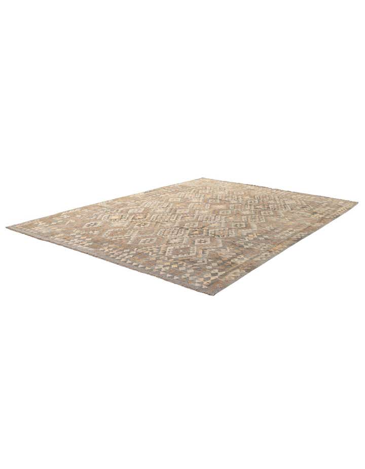 8' 7 x 10' 9 Hand Woven Kilim Maymana Wool Rug
