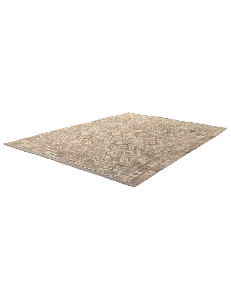 Detail image of 8' 7 x 10' 9 Hand Woven Kilim Maymana Wool Rug