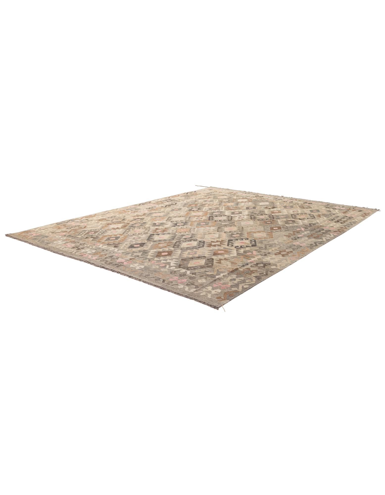 8' 6 x 11' 2 Hand Woven Kilim Maymana Wool Rug