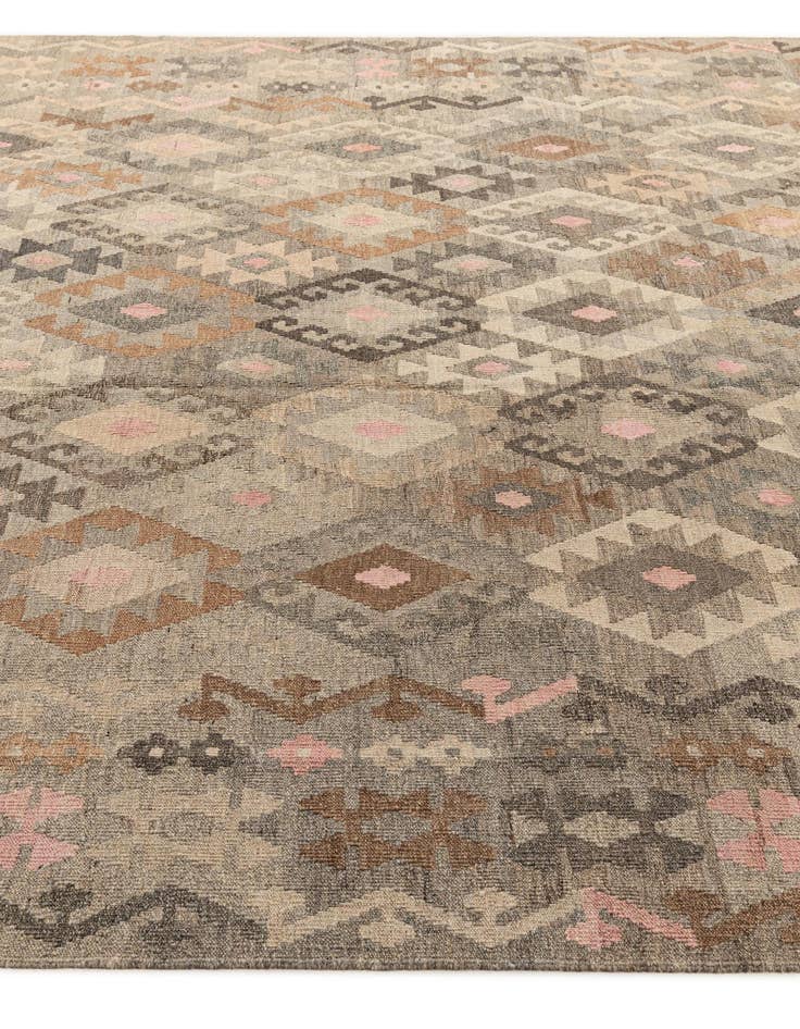 Detail image of 8' 6 x 11' 2 Hand Woven Kilim Maymana Wool Rug