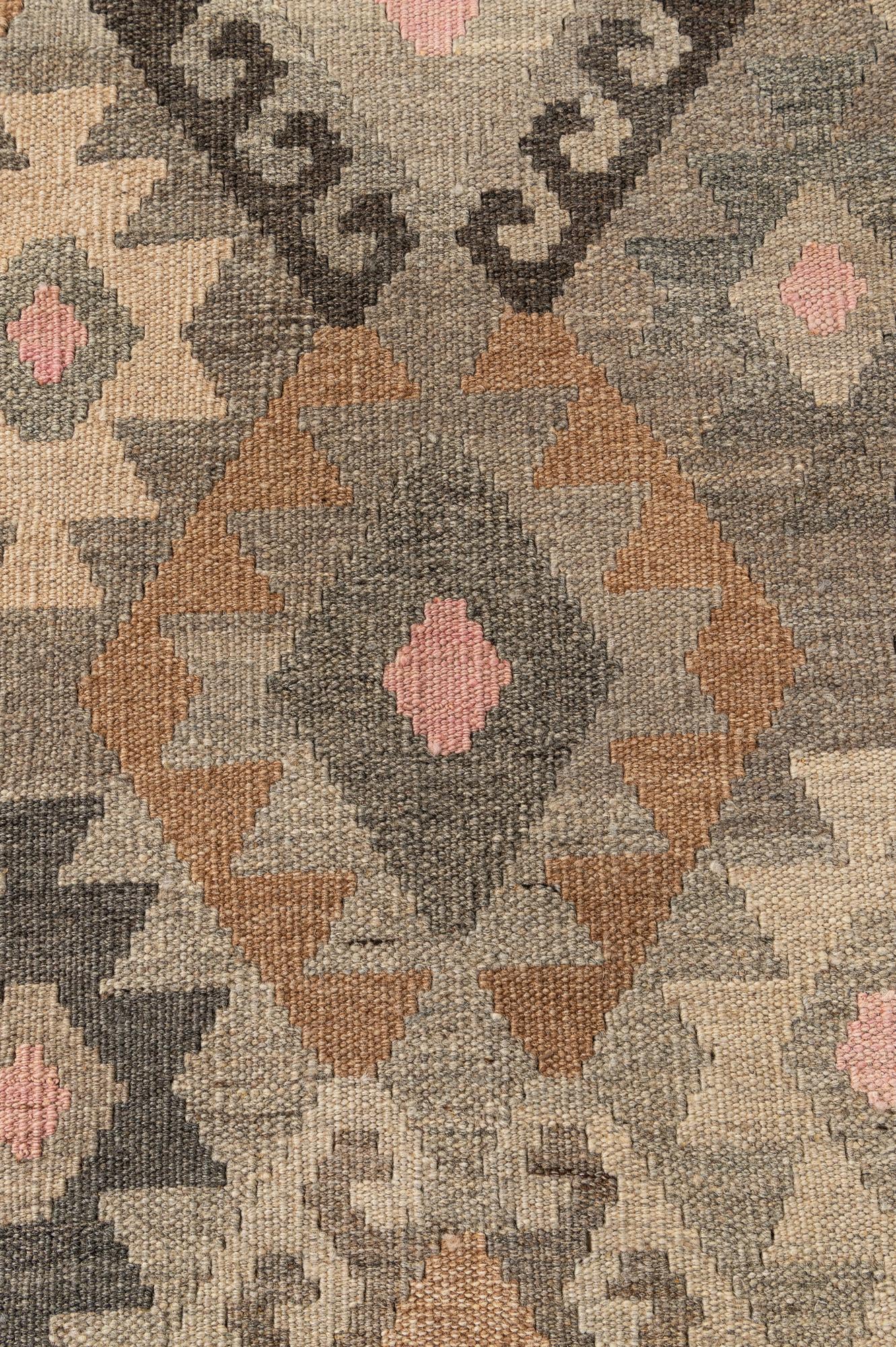 8' 6 x 11' 2 Hand Woven Kilim Maymana Wool Rug
