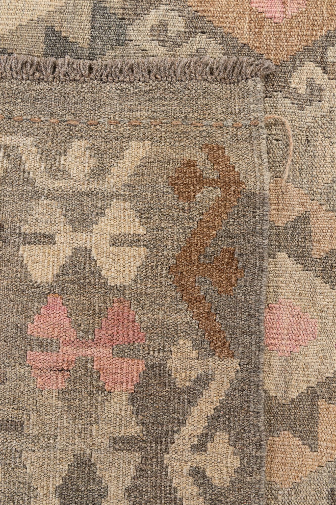 8' 6 x 11' 2 Hand Woven Kilim Maymana Wool Rug