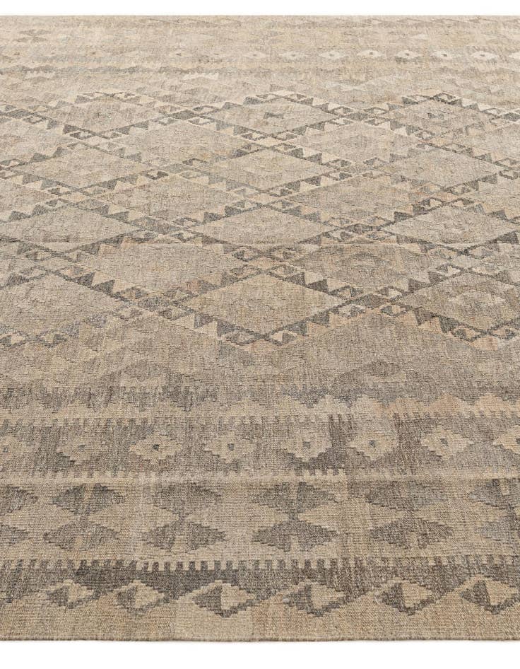 Detail image of 8' 6 x 11' 6 Hand Woven Kilim Maymana Wool Rug