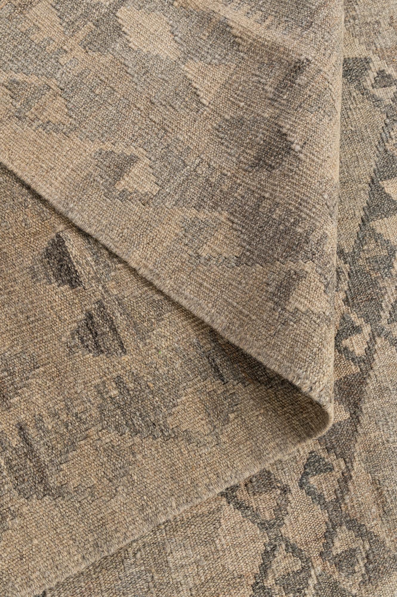 8' 6 x 11' 6 Hand Woven Kilim Maymana Wool Rug