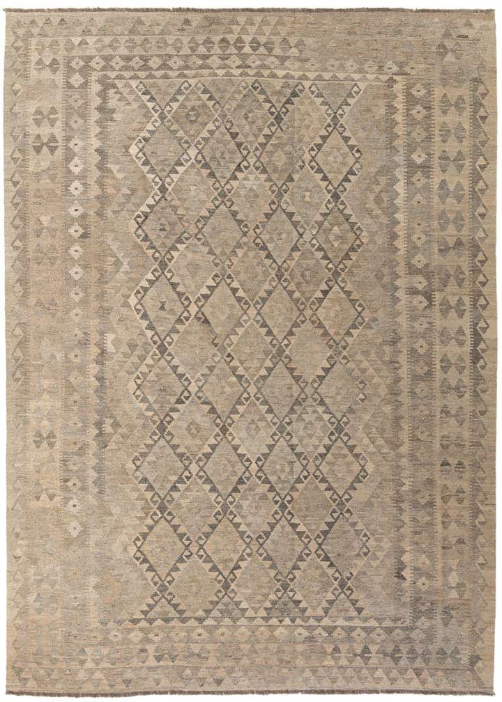 8' 6 x 11' 6 Hand Woven Kilim Maymana Wool Rug