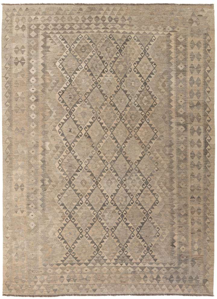 8' 6 x 11' 6 Hand Woven Kilim Maymana Wool Rug