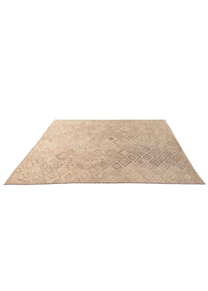 10' 3 x 11' 2 Hand Woven Kilim Maymana Wool Rug