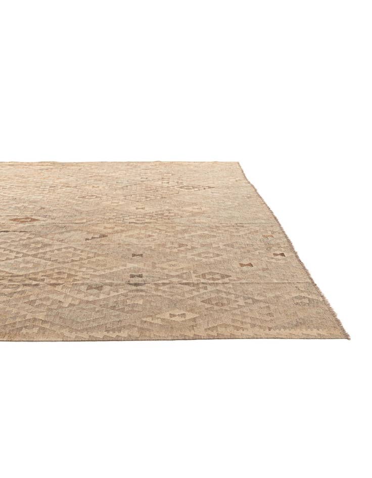 Detail image of 10' 3 x 11' 2 Hand Woven Kilim Maymana Wool Rug