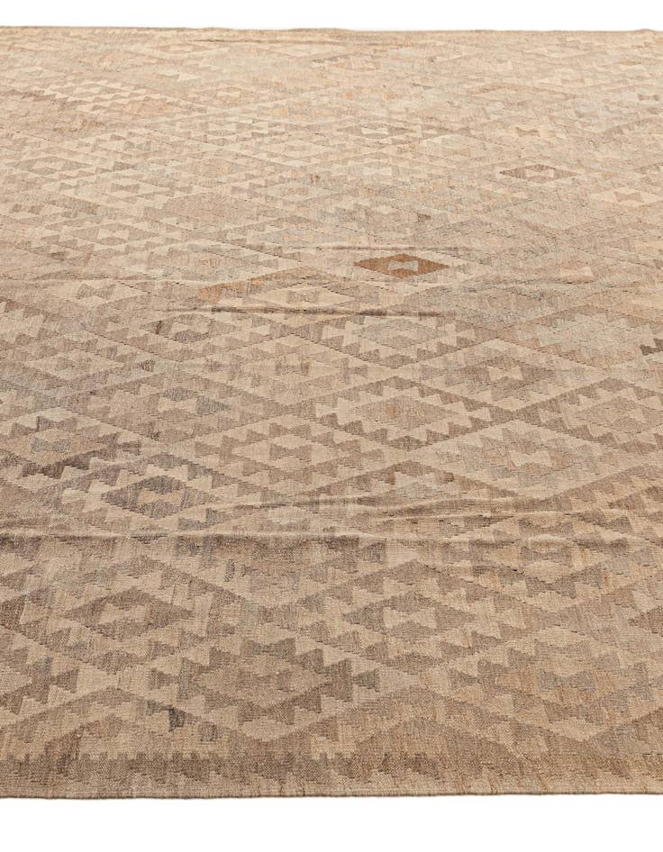 Detail image of 10' 3 x 11' 2 Hand Woven Kilim Maymana Wool Rug