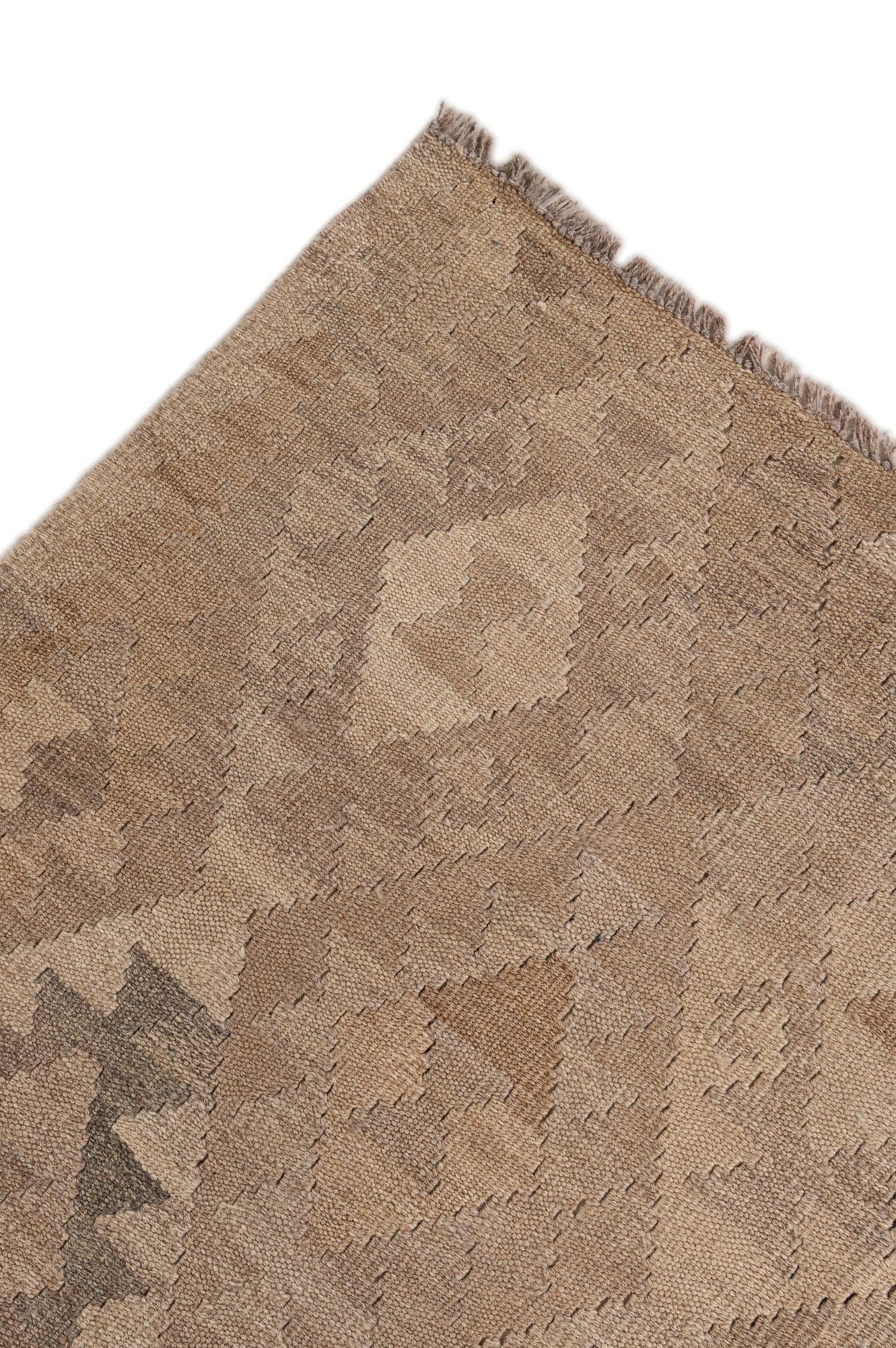 10' 3 x 11' 2 Hand Woven Kilim Maymana Wool Rug