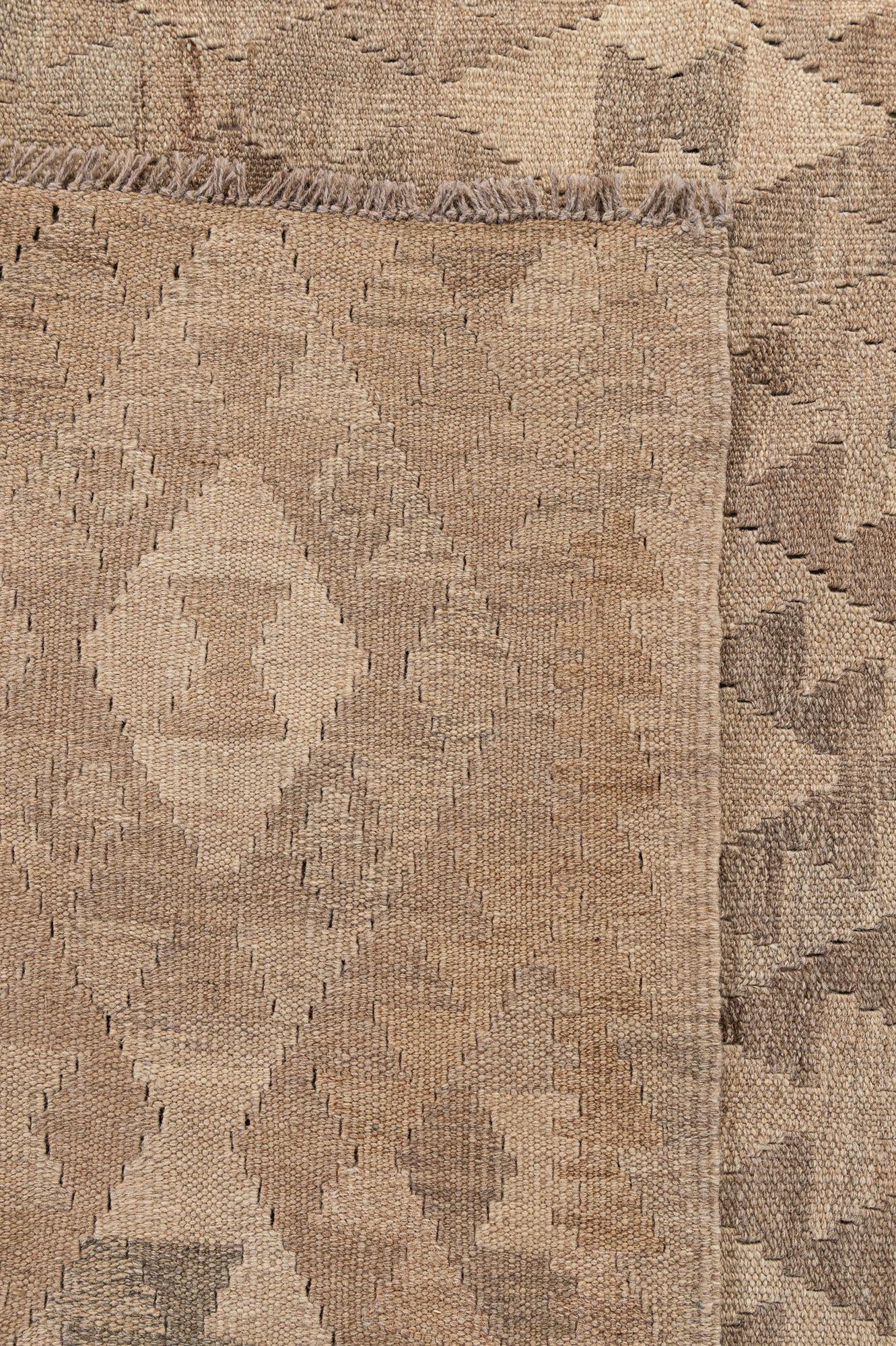 10' 3 x 11' 2 Hand Woven Kilim Maymana Wool Rug