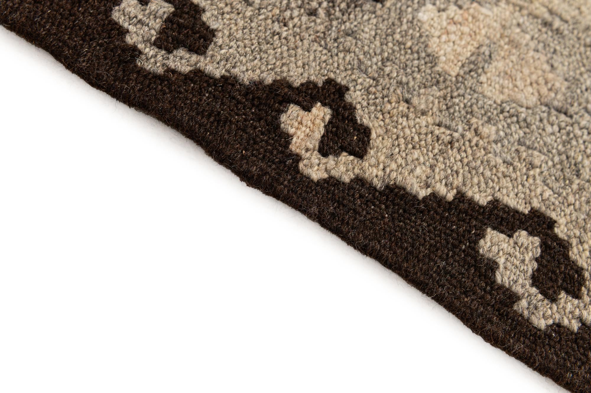 2' 7 x 3' 11 Hand Woven Kilim Maymana Wool Rug