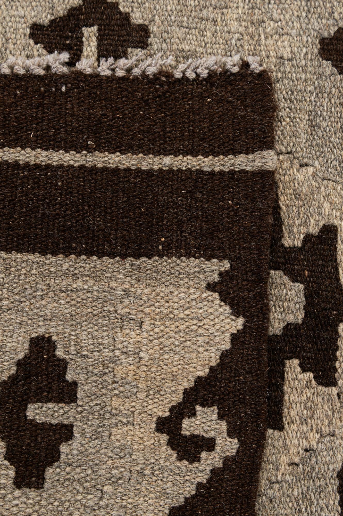 2' 7 x 3' 11 Hand Woven Kilim Maymana Wool Rug