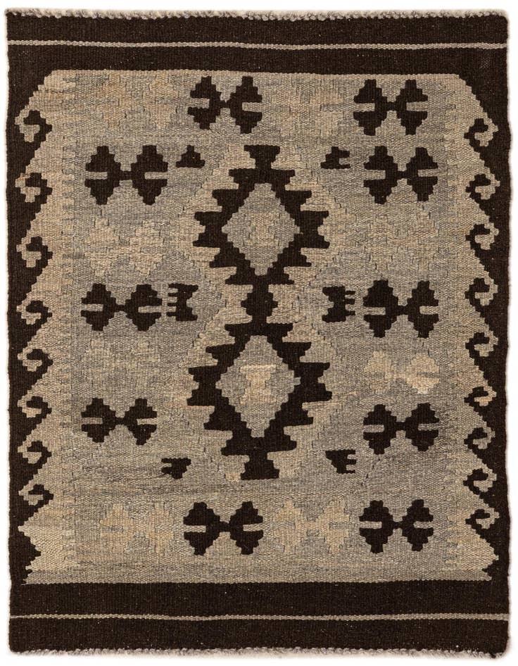 Detail image of 2' 7 x 3' 11 Hand Woven Kilim Maymana Wool Rug