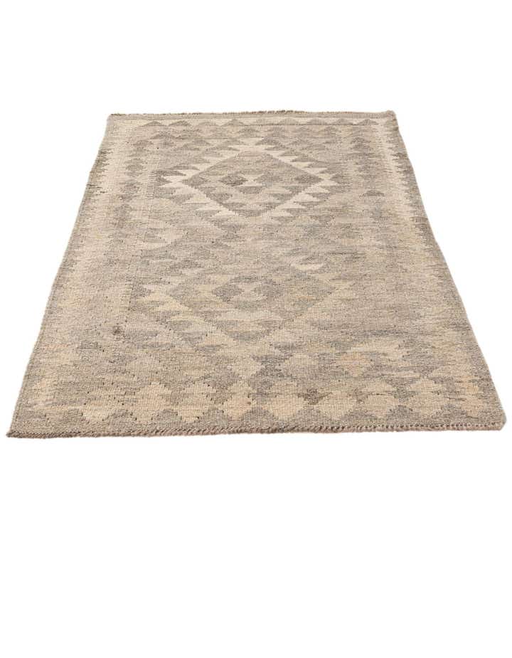 2' 6 x 4' 2 Hand Woven Kilim Maymana Wool Rug