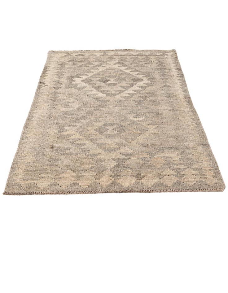 Detail image of 2' 6 x 4' 2 Hand Woven Kilim Maymana Wool Rug