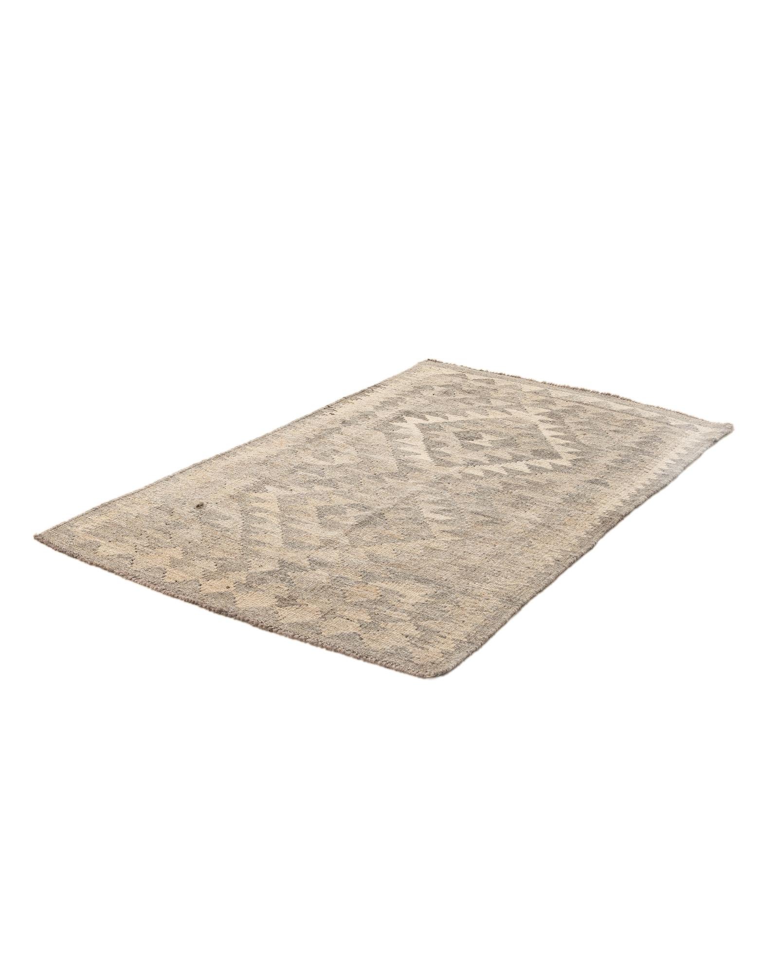 2' 6 x 4' 2 Hand Woven Kilim Maymana Wool Rug