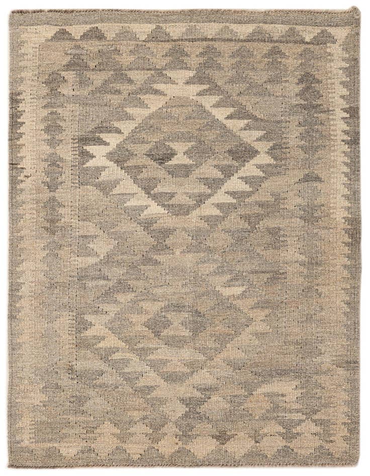Detail image of 2' 6 x 4' 2 Hand Woven Kilim Maymana Wool Rug