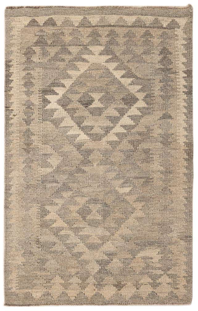 2' 6 x 4' 2 Hand Woven Kilim Maymana Wool Rug
