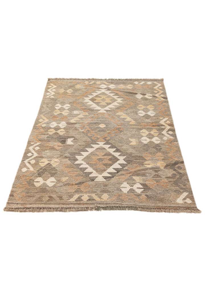 3' 2 x 5' Hand Woven Kilim Maymana Wool Rug