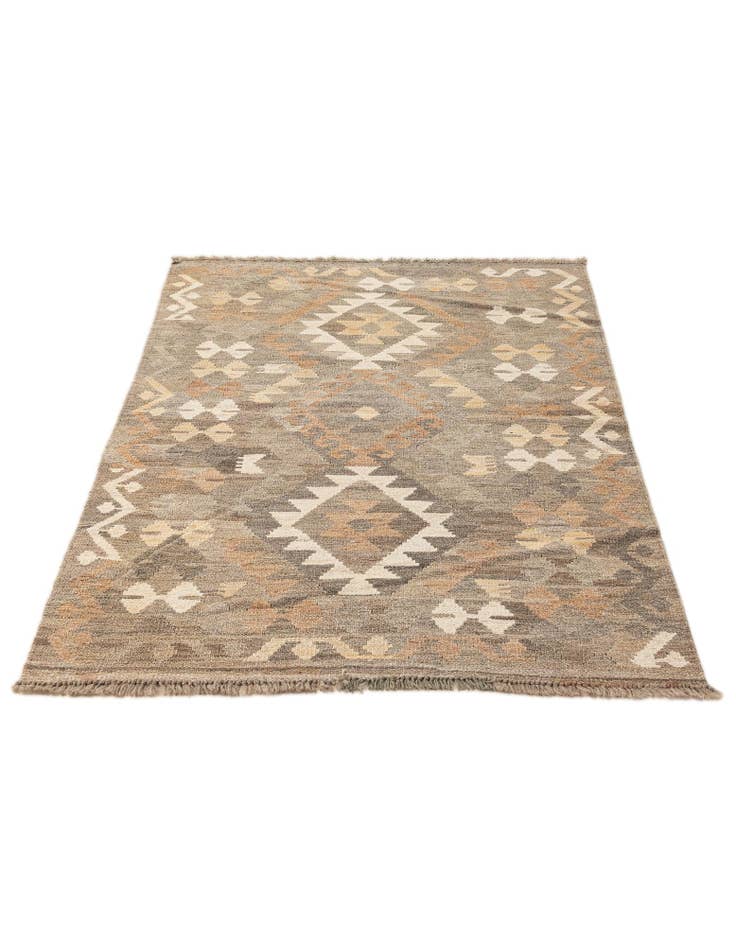 Detail image of 3' 2 x 5'  Hand Woven Kilim Maymana Wool Rug