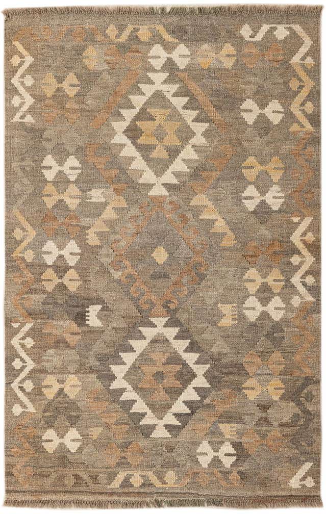 3' 2 x 5' Hand Woven Kilim Maymana Wool Rug