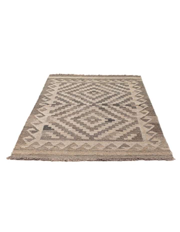 3' 2 x 5' 2 Hand Woven Kilim Maymana Wool Rug