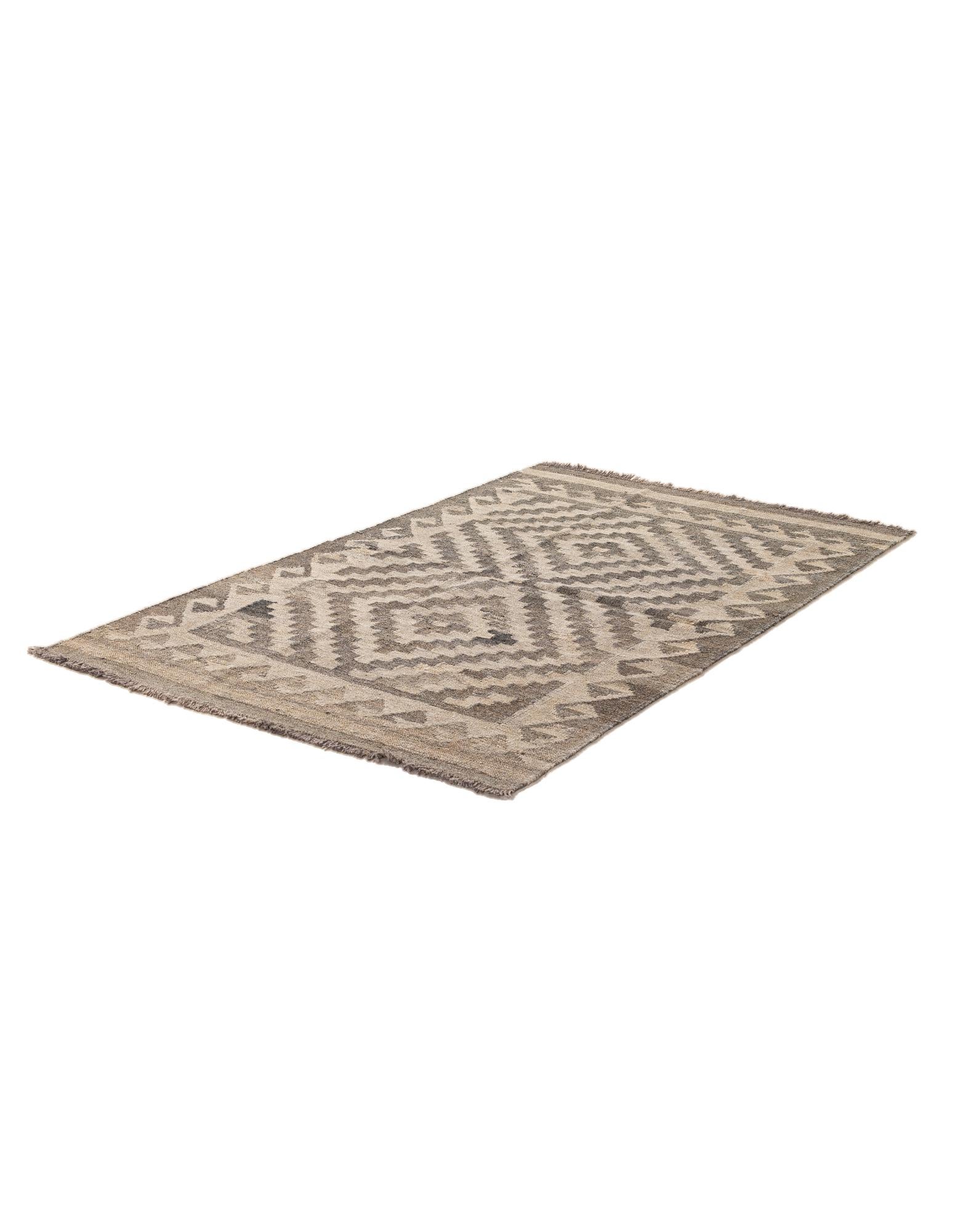 3' 2 x 5' 2 Hand Woven Kilim Maymana Wool Rug