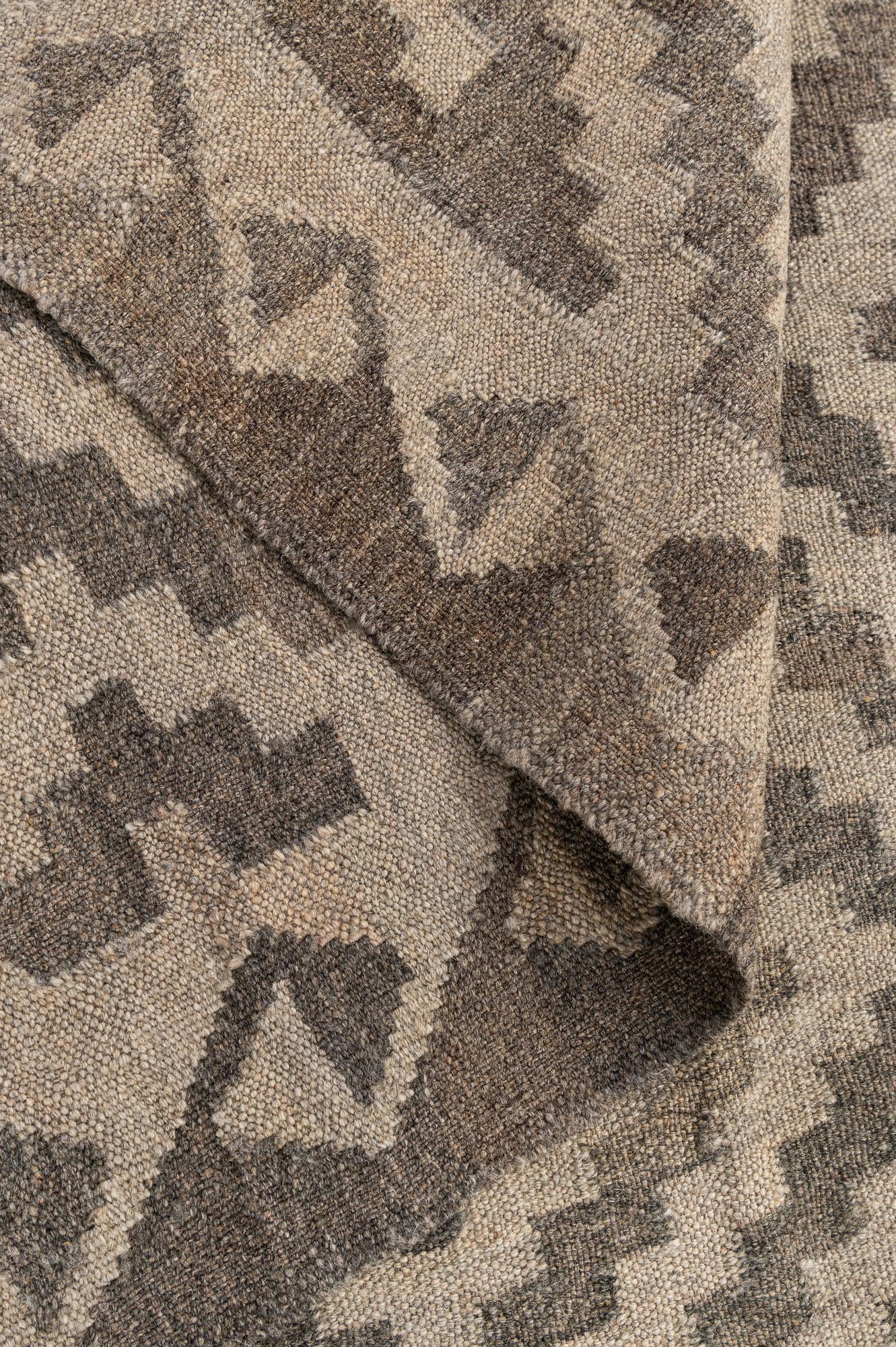 3' 2 x 5' 2 Hand Woven Kilim Maymana Wool Rug
