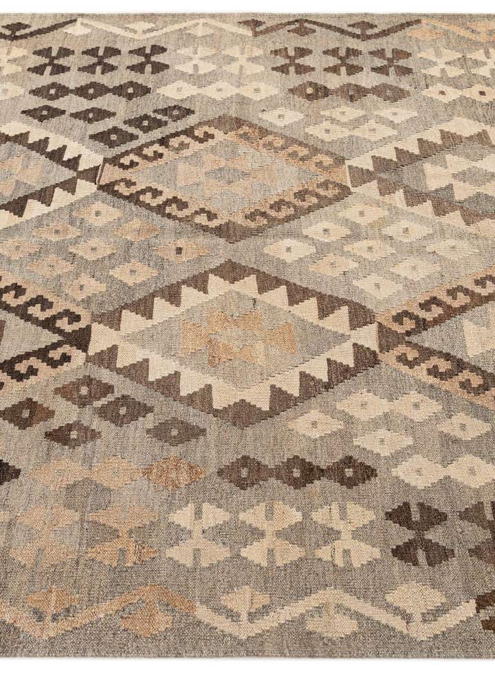 5' 2 x 6' 6 Hand Woven Kilim Maymana Wool Rug