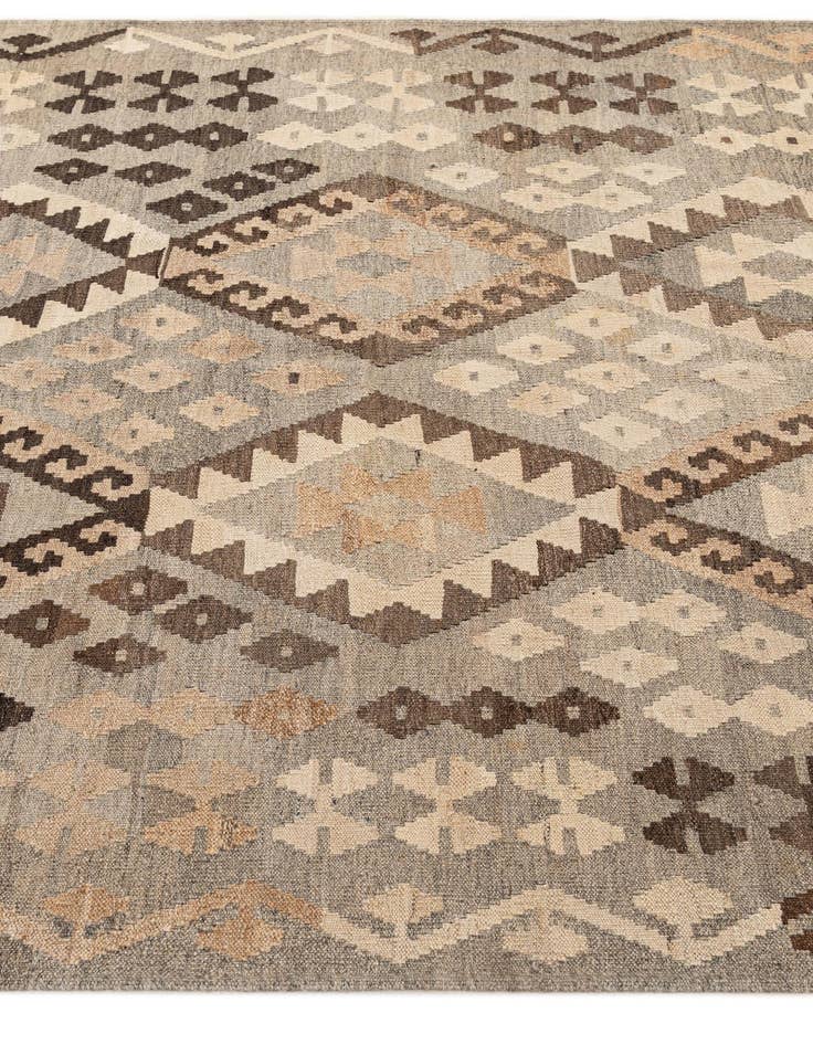 Detail image of 5' 2 x 6' 6 Hand Woven Kilim Maymana Wool Rug