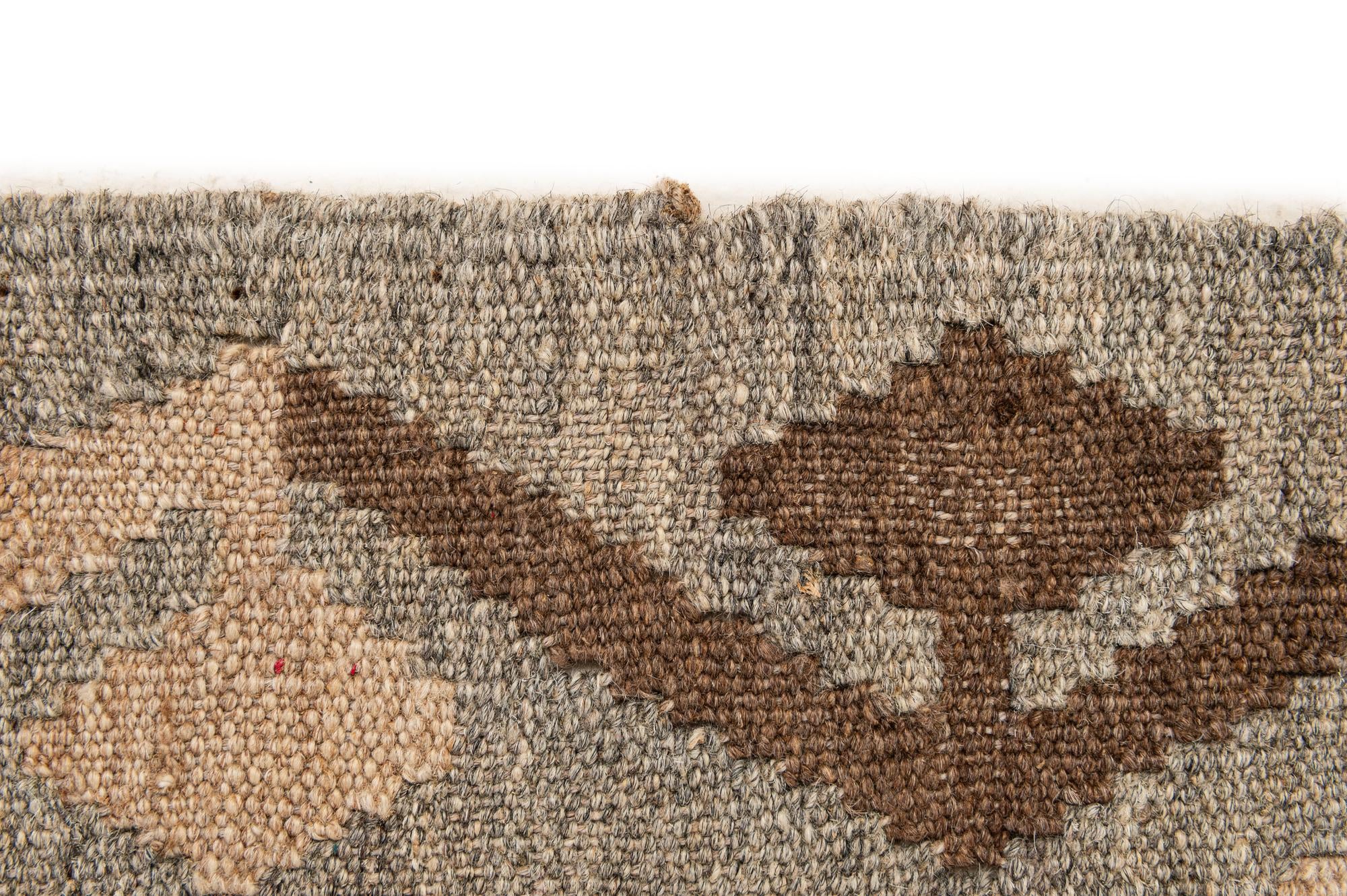 5' 2 x 6' 6 Hand Woven Kilim Maymana Wool Rug