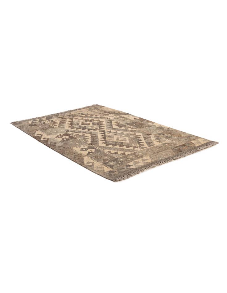 Detail image of 2' 9 x 4' 2 Hand Woven Kilim Maymana Wool Rug