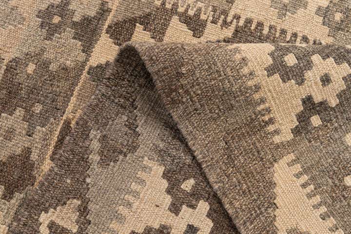 2' 9 x 4' 2 Hand Woven Kilim Maymana Wool Rug